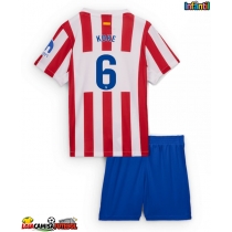 Camisa de Futebol Atletico Madrid Koke #6 Equipamento Principal Infantil 2025-26 Manga Curta (+ Calças curtas)